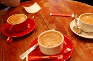 Three coffees