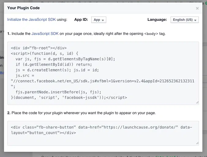 facebook-share-creator-code