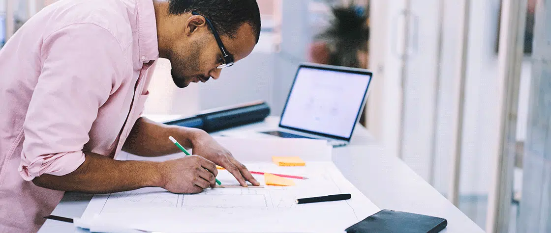 Man working at desk