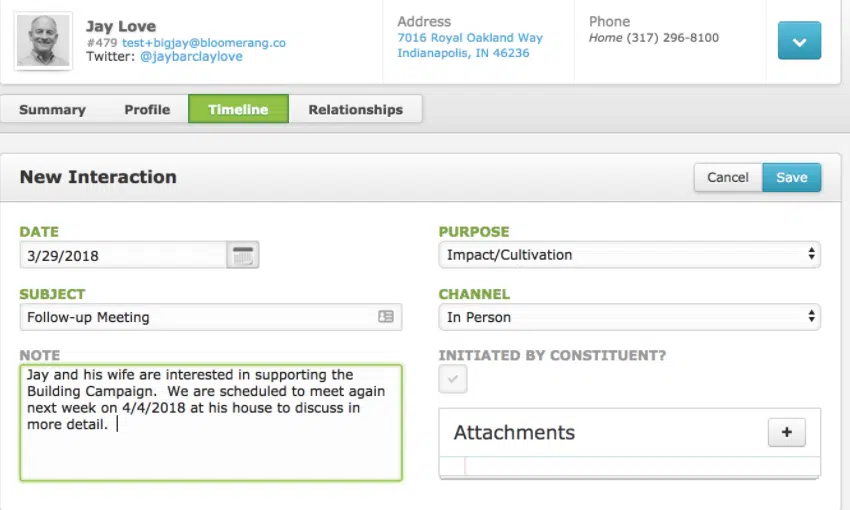 donor relationship building