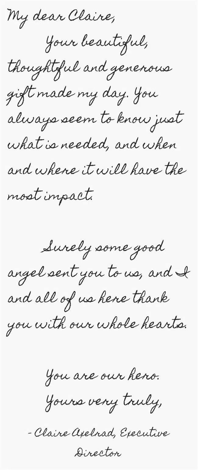 donor thank you