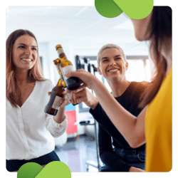 Online happy hours are a virtual fundraising idea that allow supporters to come together for a beverage and discussion.