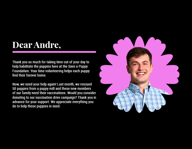 Example volunteer thank-you note