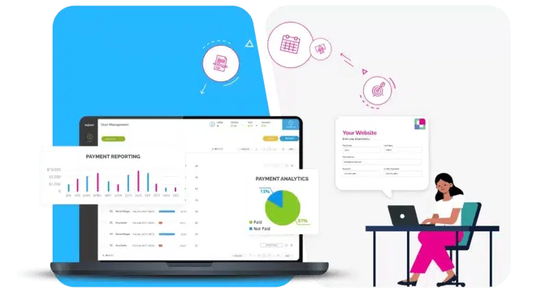 This is a representation of what Regpack’s online fundraising platform looks like. 