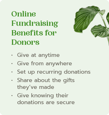 These are the benefits of online fundraising for donors