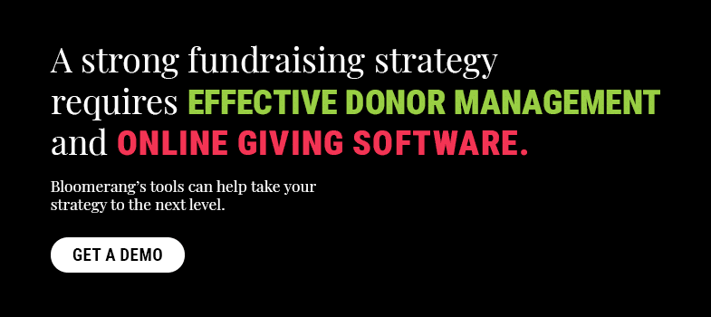A strong fundraising strategy requires effective donor management and online giving software. Bloomerang's tools can help take your strategy to the next level.
