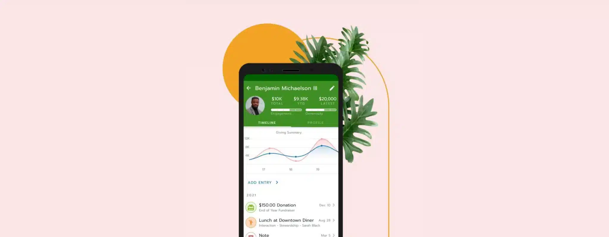 Bloomerang Mobile App Feature