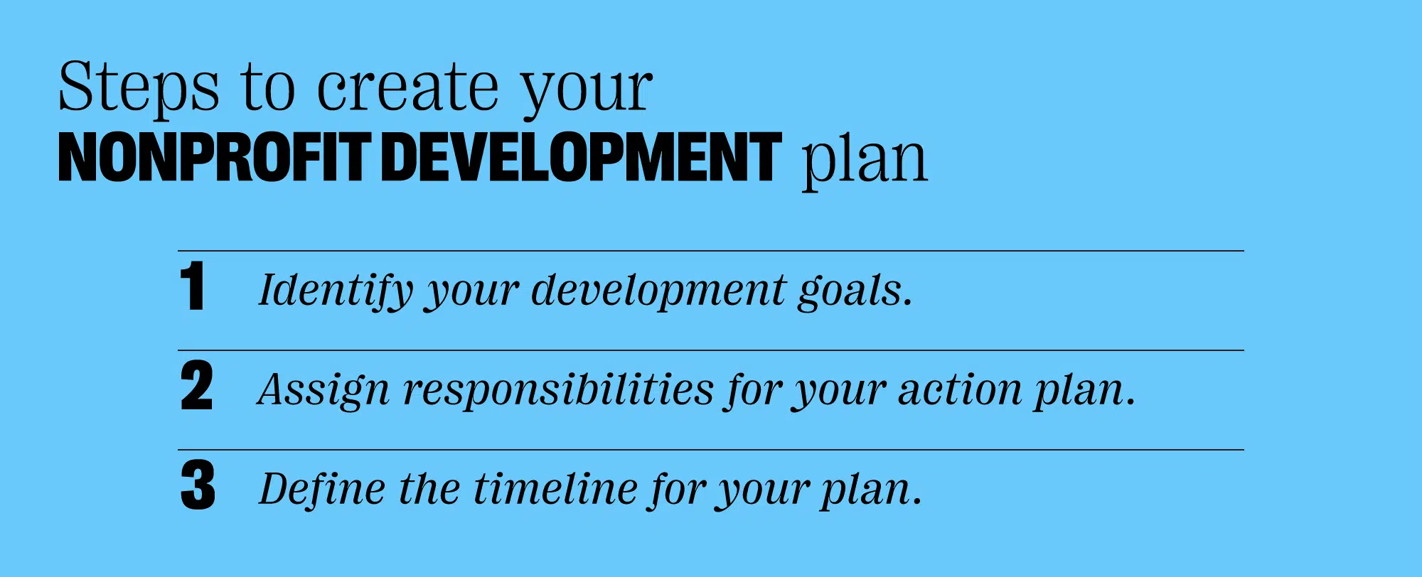 Steps to creating your nonprofit development plan