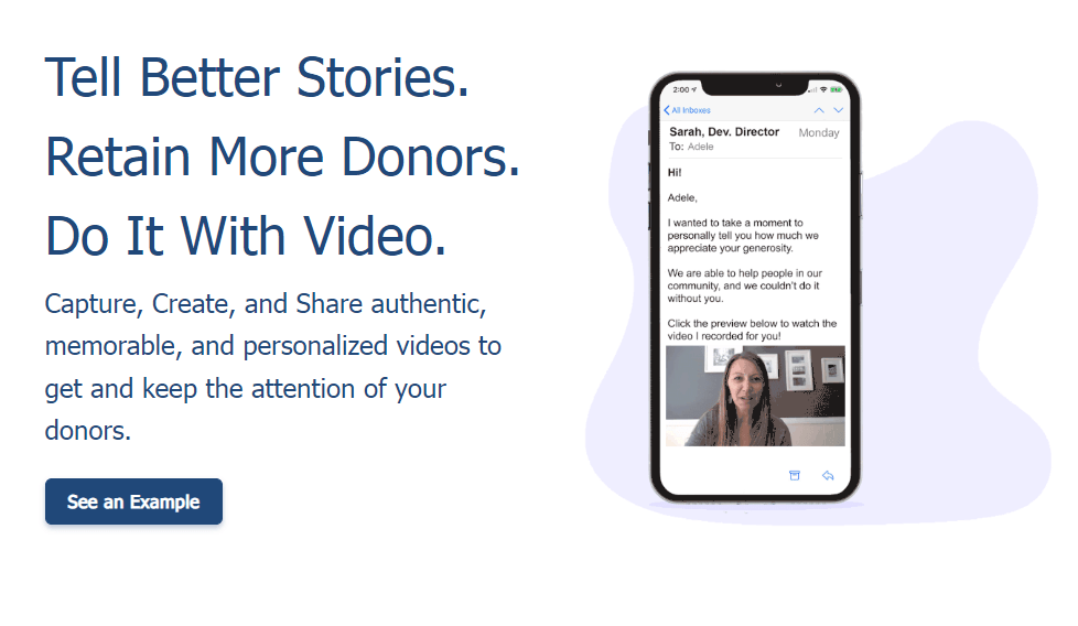 Screenshot of Causevid’s homepage