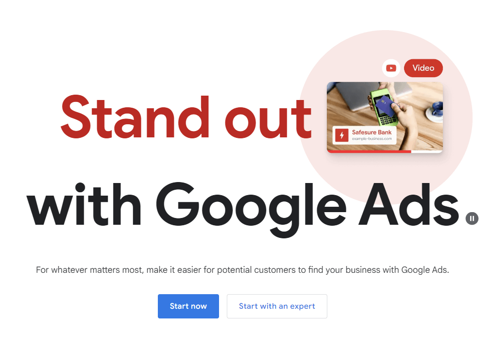 Google Ads information page