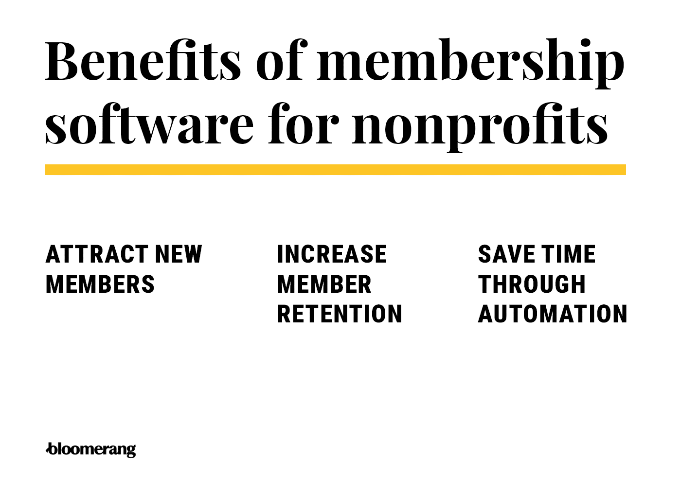 Benefits of membership software for nonprofits (explained in the list below) 