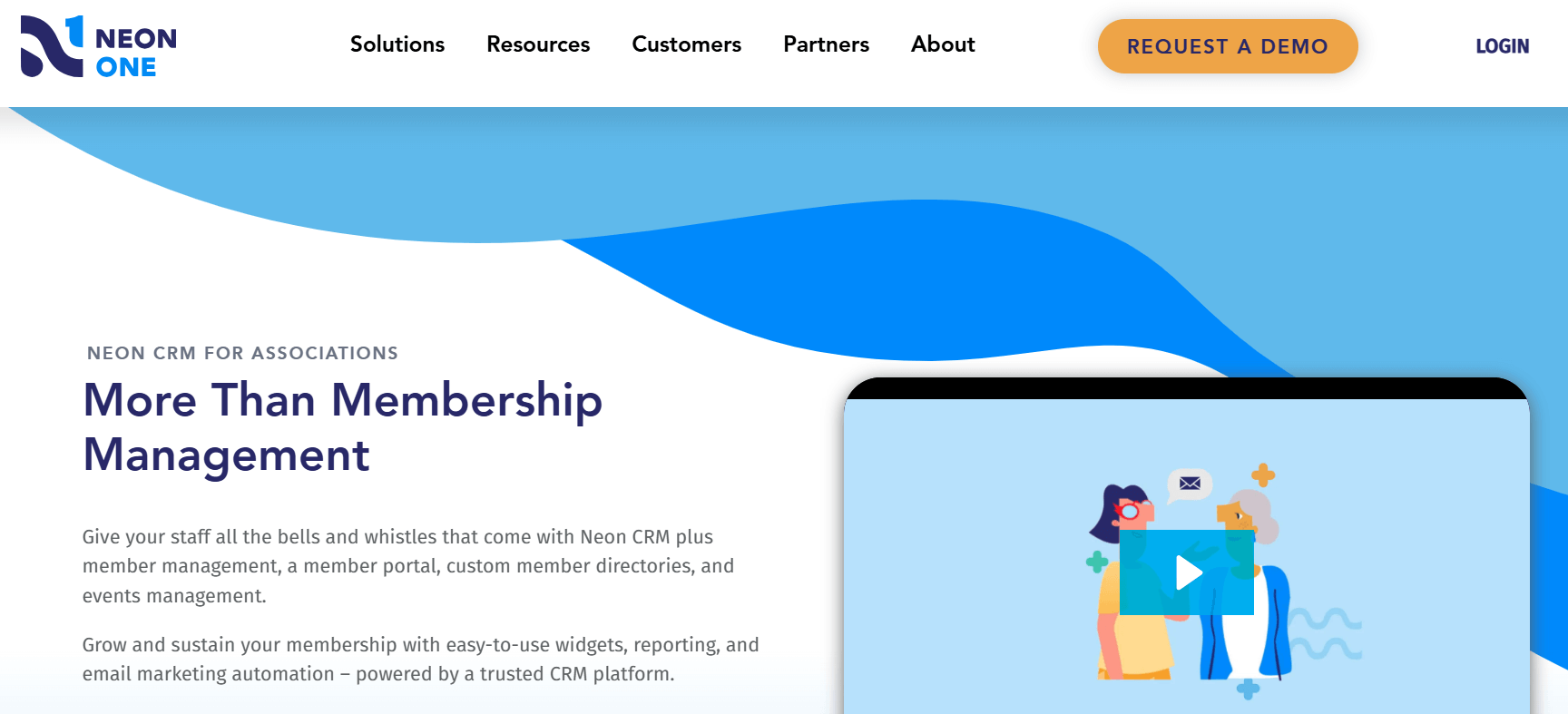 The Neon One information page for membership software