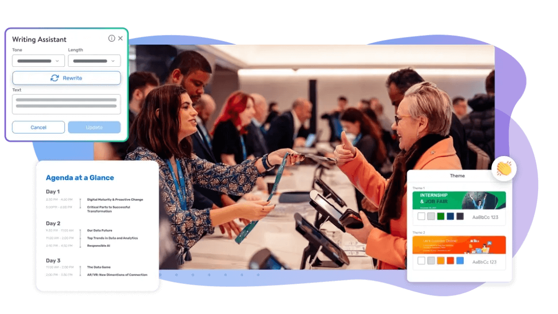 Homepage for Cvent, an event management software for nonprofits