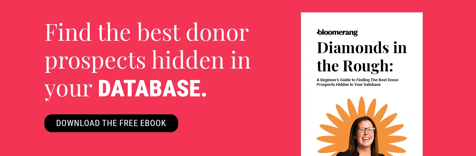 Find the best prospects hidden in your donor database. Download the free eBook here.