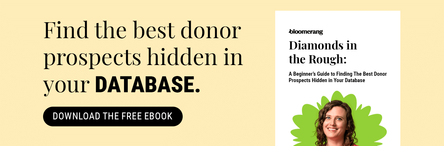 Find the best prospects hidden in your donor database. Download the free eBook here. 