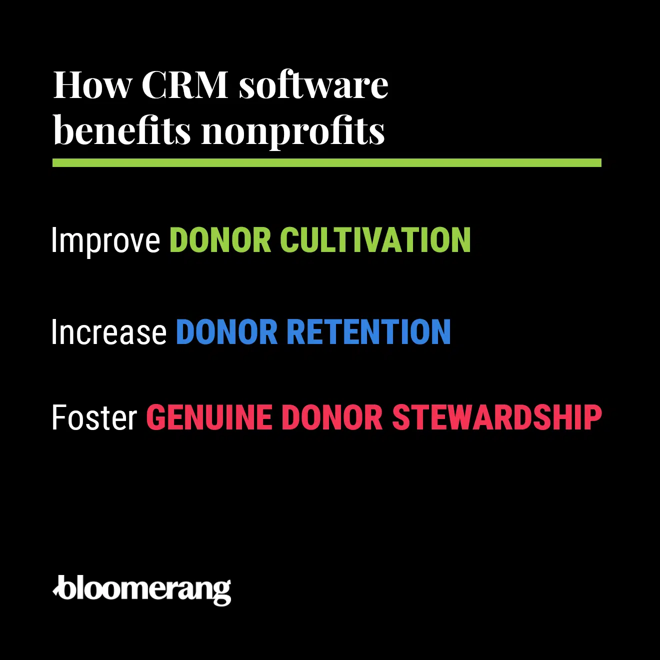 Three core donor stewardship-related benefits of nonprofit CRMs
