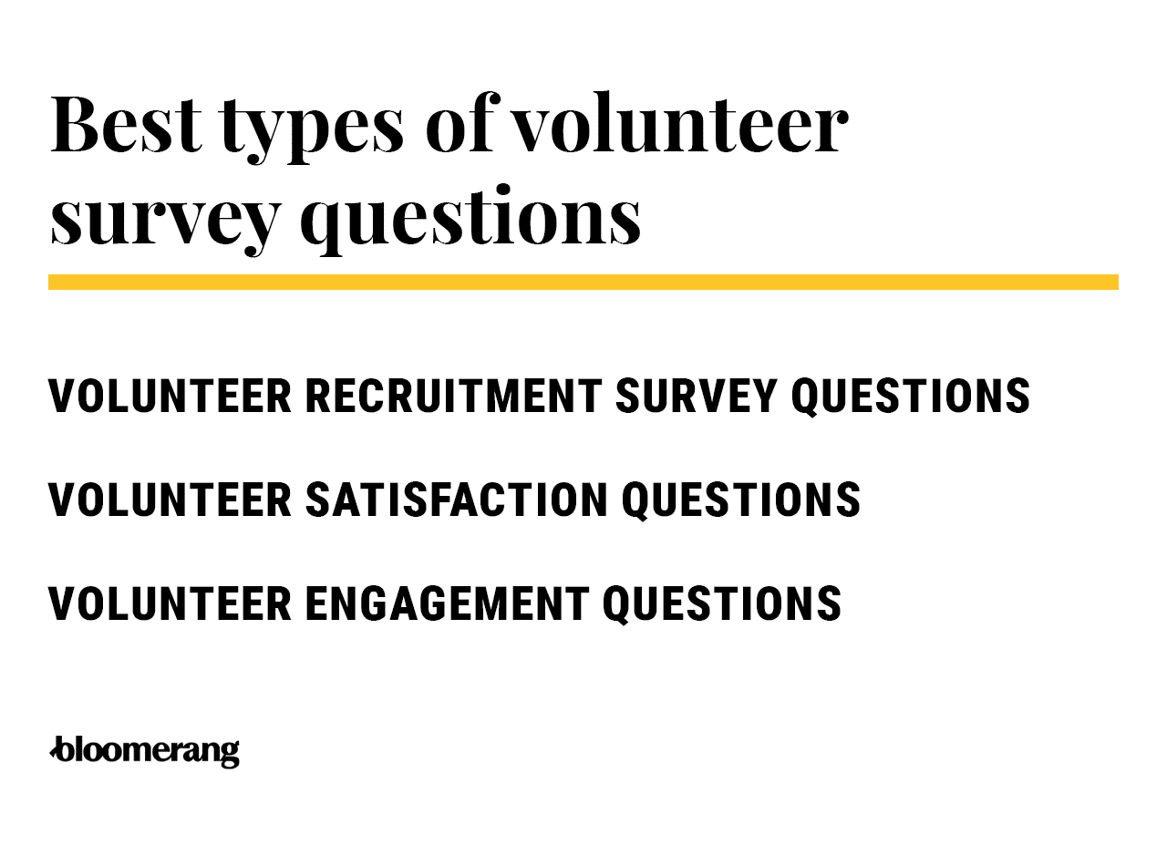 Best volunteer survey questions to ask