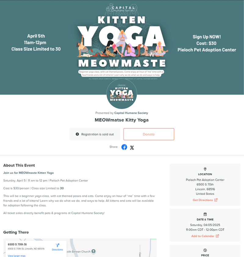 Capital Humane Society Meowmaste event graphic