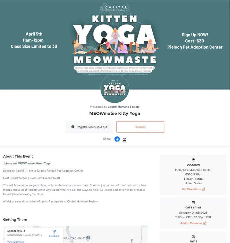 Capital Humane Society Meowmaste event graphic