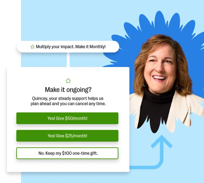 Foster loyalty with recurring giving prompts and personalized giving experiences