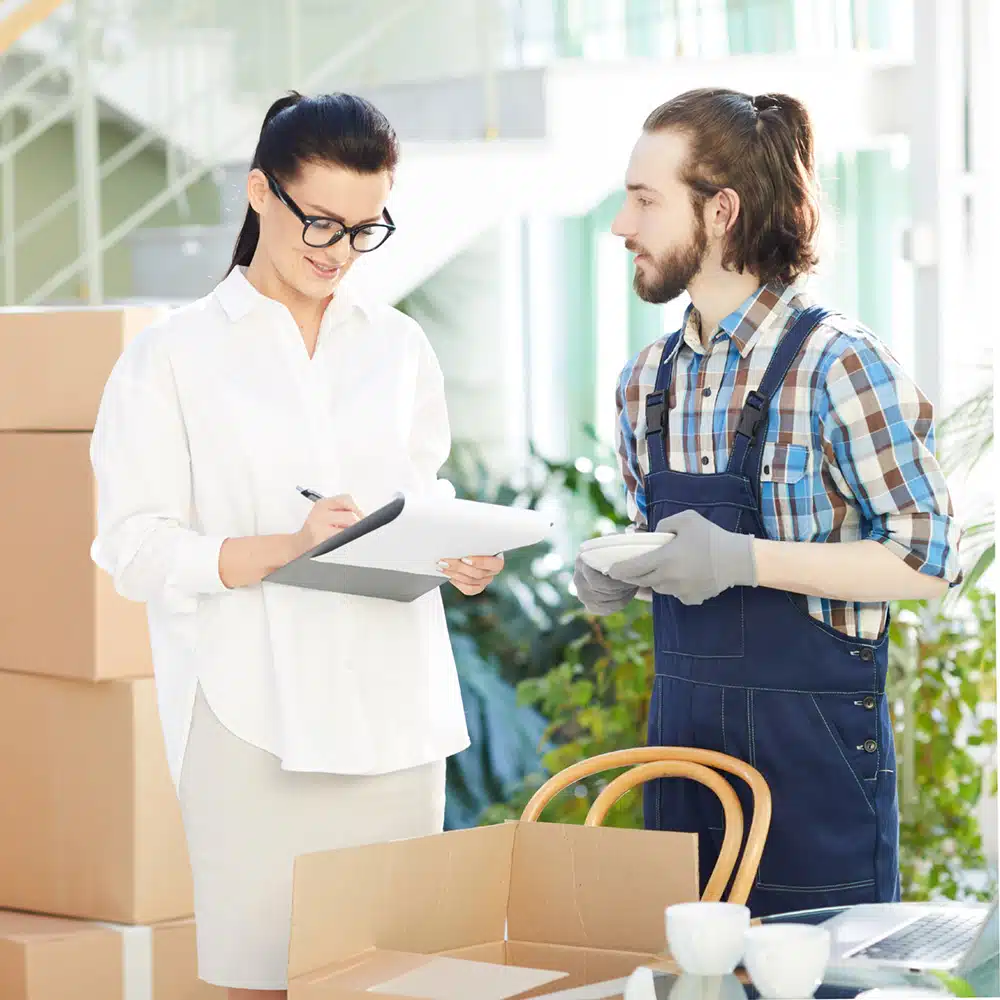 Confident Female Entrepreneur Working With Checklist