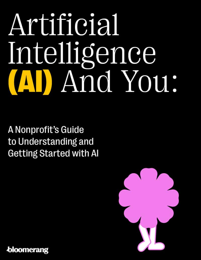 Nonprofit's guide to understanding and getting started with AI ebook cover
