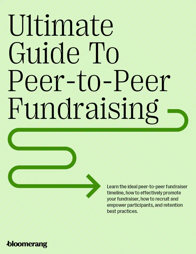 Ultimate guide to peer to peer fundraising ebook cover