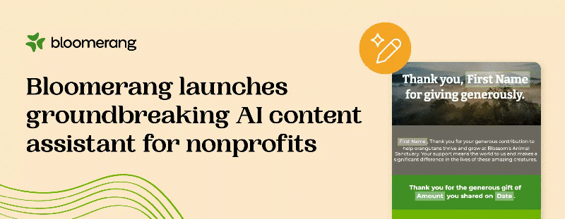 Bloomerang AI tool for nonprofits