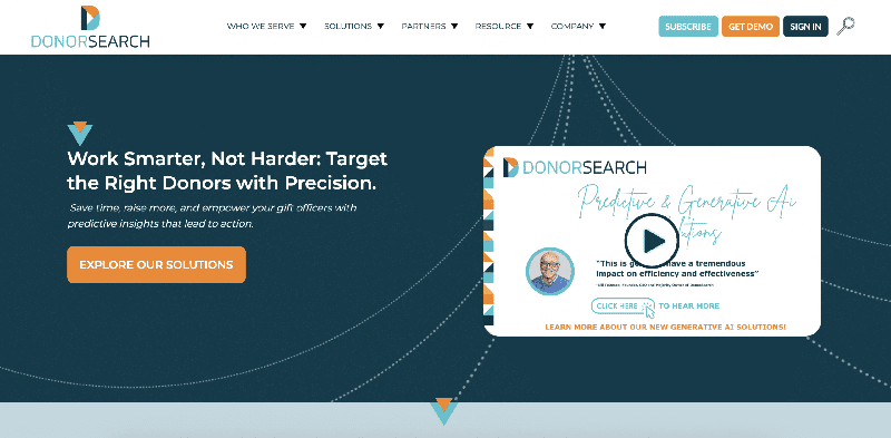 Donorsearch Scaled AI tool for nonprofits