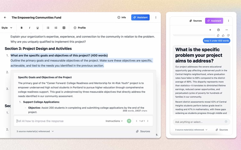 Grantable AI tool for nonprofits
