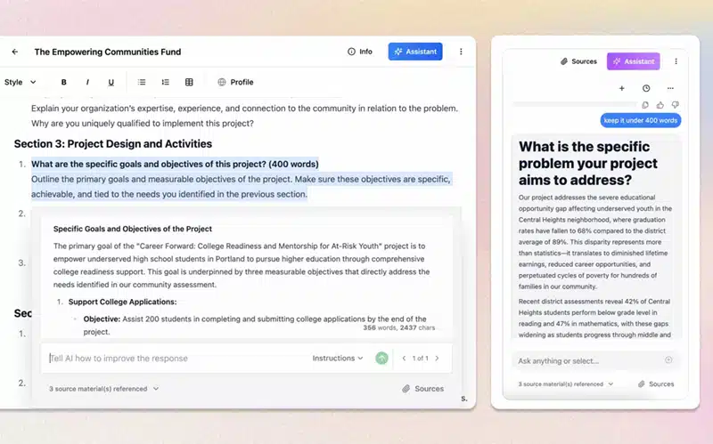 Grantable AI tool for nonprofits