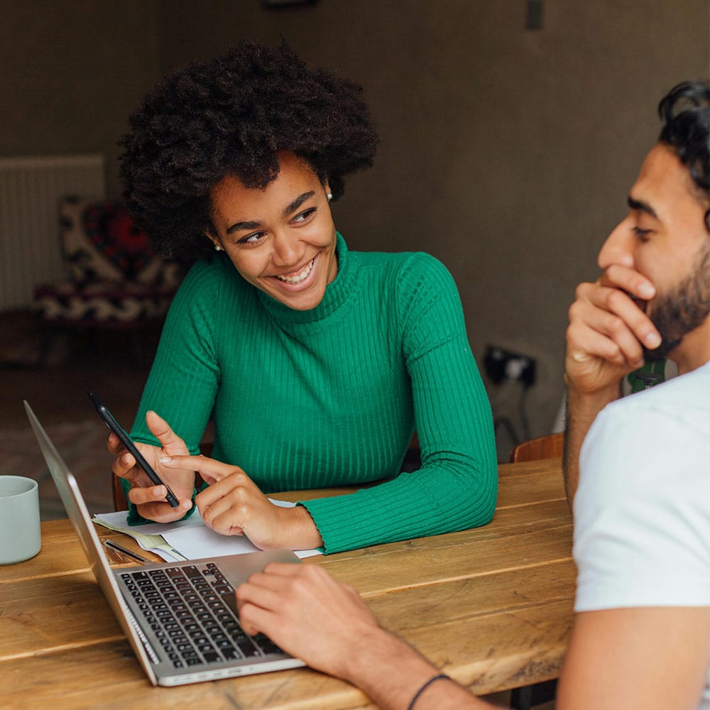 Supporting Computer Man Woman