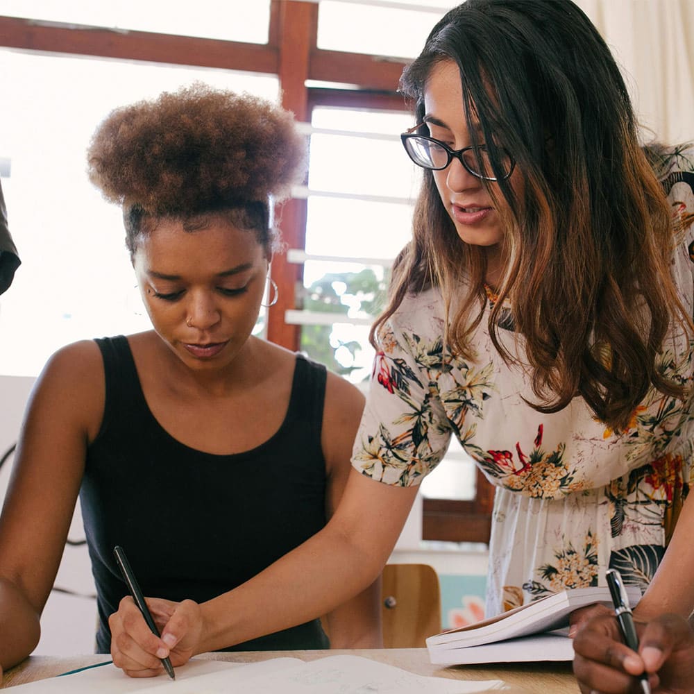Women working together