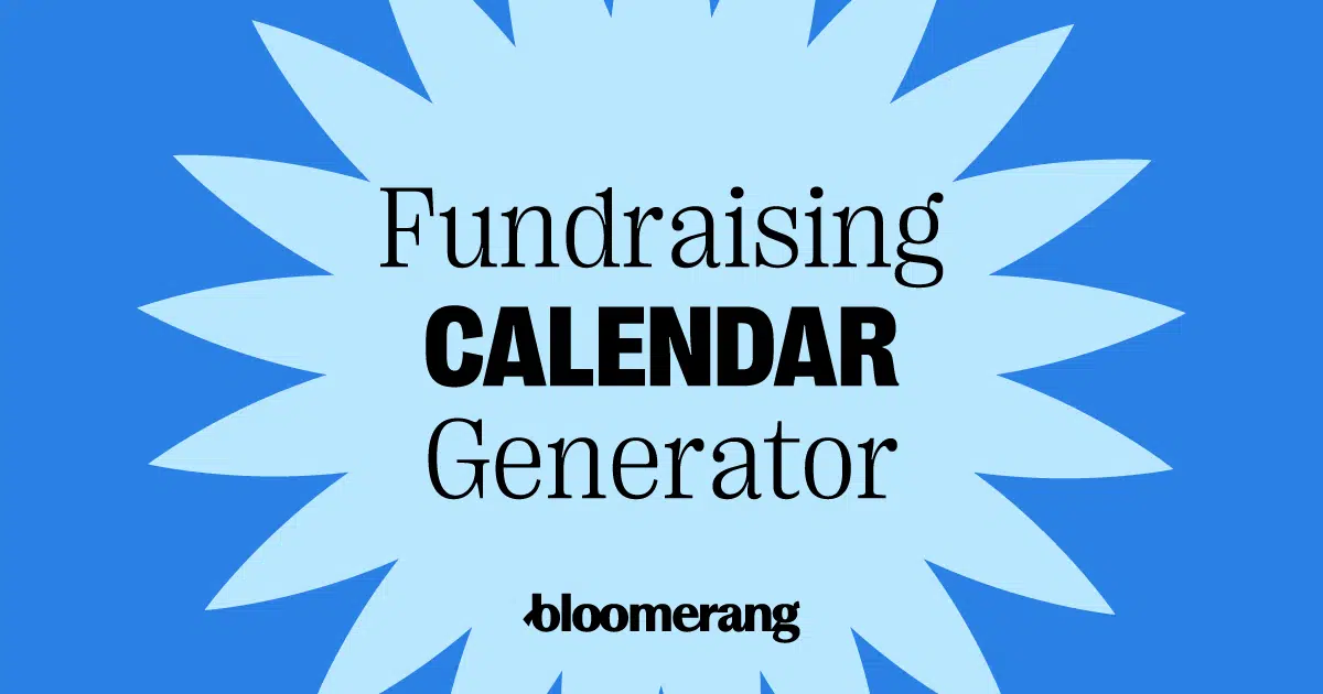 Fundraising Calendar Generator Feature