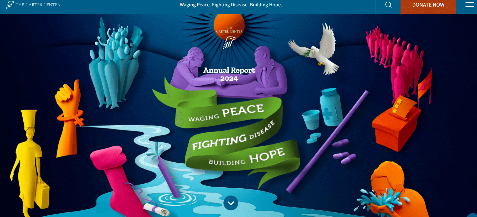 The Carter Center 2024 annual report homepage