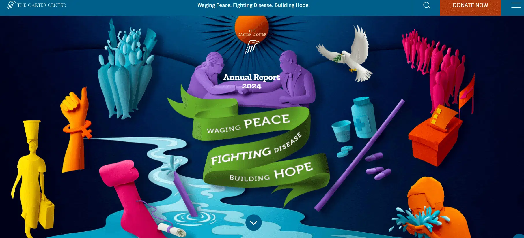 The Carter Center 2024 annual report homepage